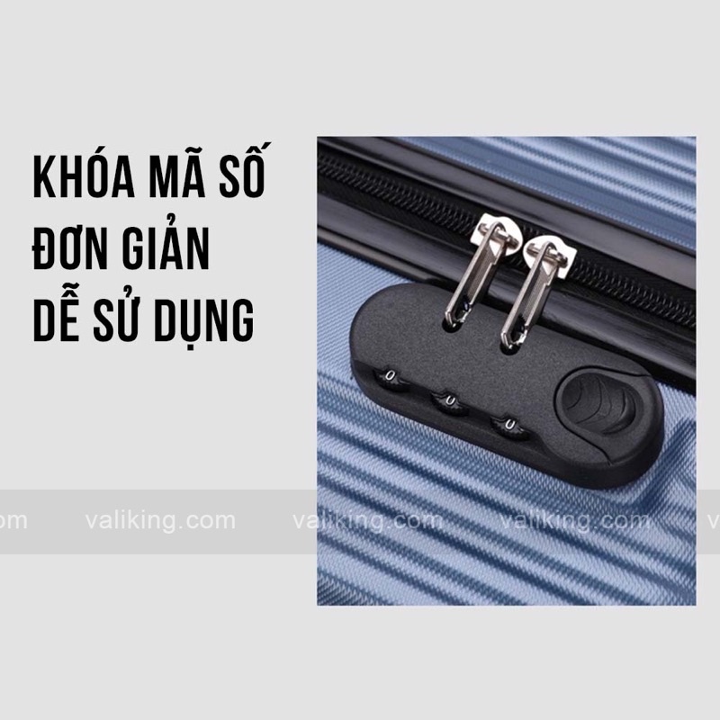 Vali kéo du lịch RIVAL333 nhựa ABS PC bền bỉ, chống va đập 20 inch, 24 inch - VALIKING