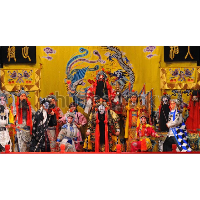 Tranh lụa 3d Hồng Kông Cải Lương Kích Thước 1,5m x 2m HKCL02