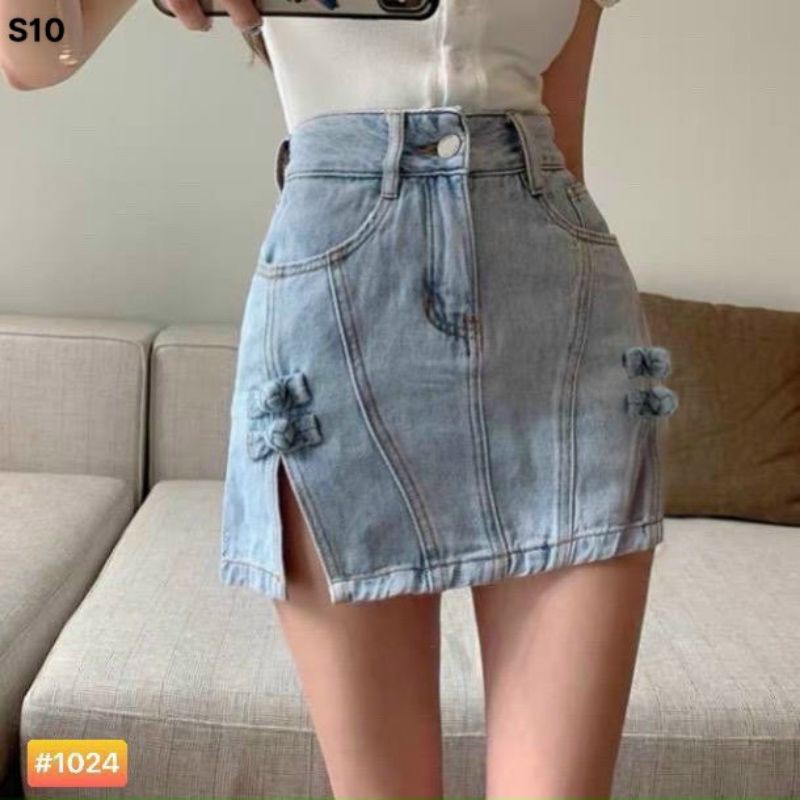 CHÂN VÁY JEANS XẺ TÀ MẪU MỚI