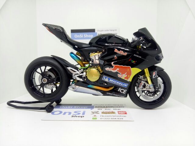 DUCATI 1199 PANIGALE S RED BULL 1/12 MÔ HÌNH XE MOTO KIT TAMIYA