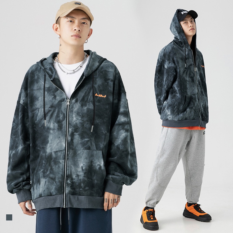 Áo Khoác Nỉ Loang Nam Nữ Cao Cấp, Áo khoác Có Mũ Form Rộng