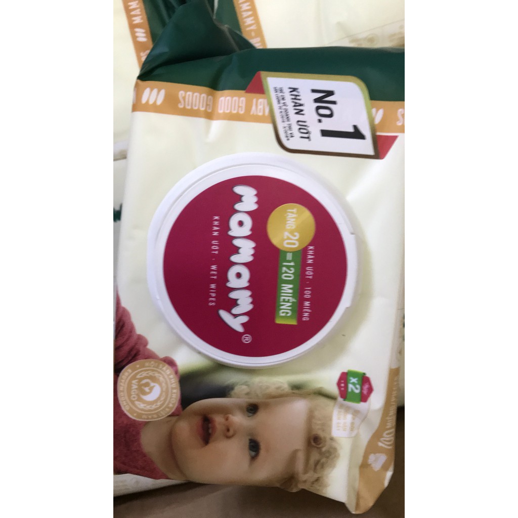 KHĂN ƯỚT MAMAMY KHÔNG MÙI CÓ NẮP 100 TỜ/120 TỜ