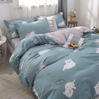 Cotton poly mèo xanh