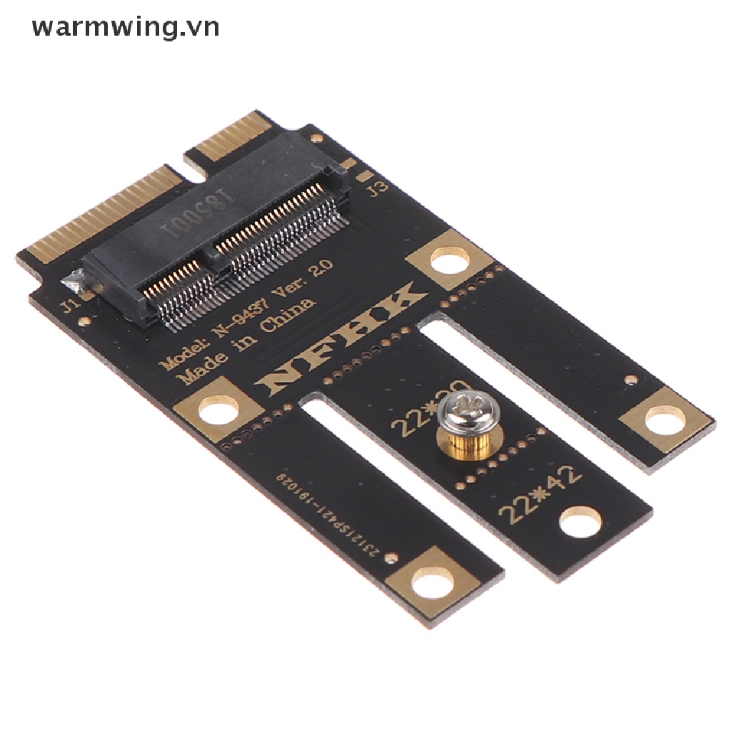 【warmwing】 M.2 NGFF to mini pci-e (pcie+usb) adapter for m.2 wifi bluetooth wireless card .