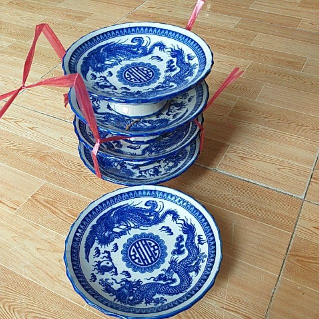 Dỉa gốm sứ đựng trái cây 18.5 cm