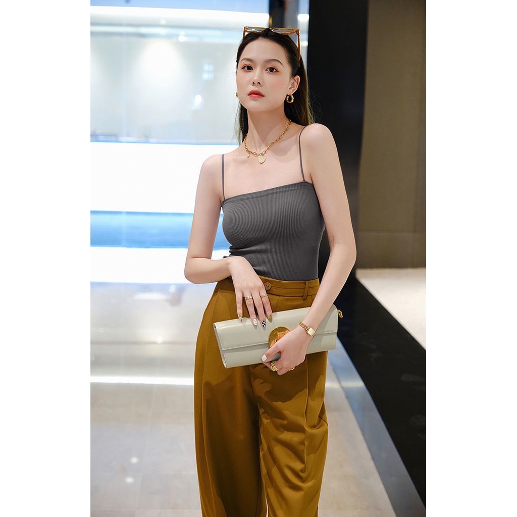 Áo Bra Nữ Thun 2 Dây Có Mút Ngực Gam Màu Pastel Quyến Rũ Ms 369