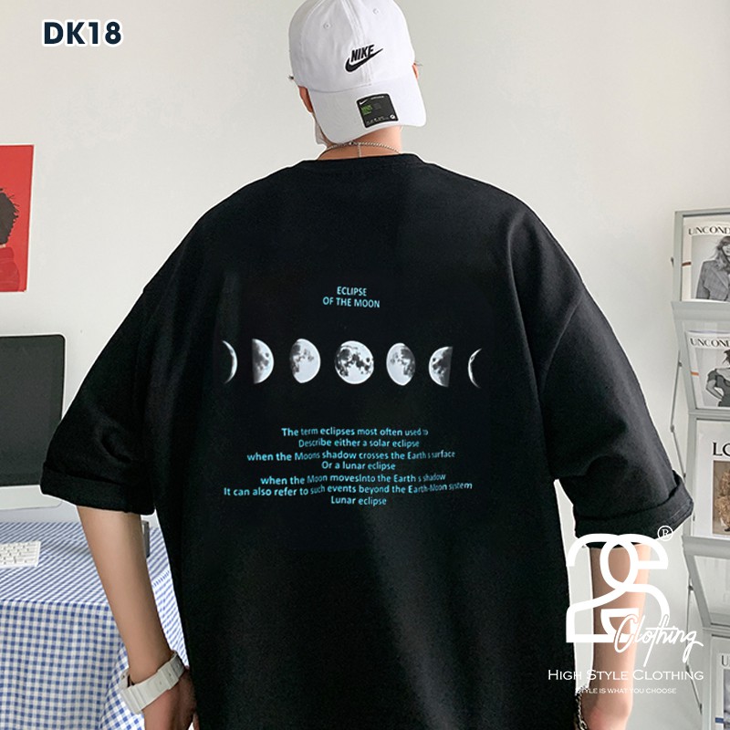 Áo Thun Trơn Đen Streetwear Chính Hãng, Áo Phông Nam Nữ Form Rộng Chuẩn Cotton In Hình Ngầu DK18 | BigBuy360 - bigbuy360.vn
