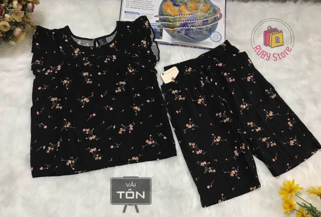 👚👖 Đồ bộ xuất khẩu 👚👖đồ lửng vải tôn vải lanh (ảnh shop tự chụp)