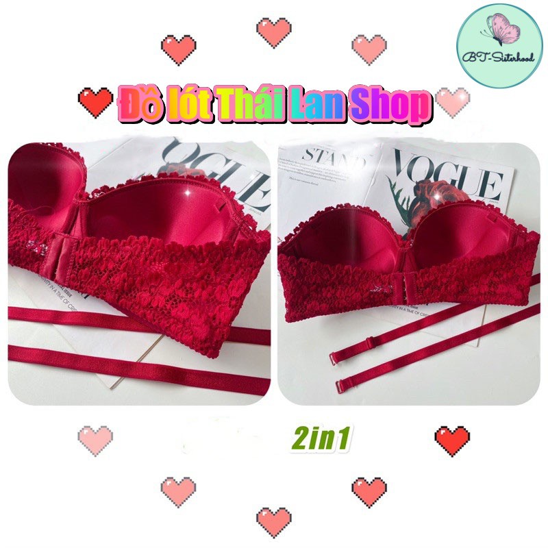 Áo lót nữ Thái Lan Sisterhood 284, chất ren mịn, mút vừa, có gọng, Cup ngang B, dành cho quả ngực lớn có độn, Leblur | BigBuy360 - bigbuy360.vn