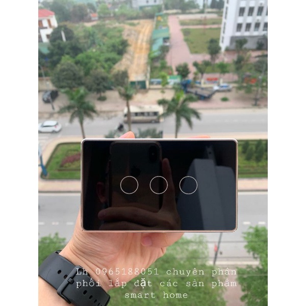 Công tắc thông minh Tuya Zigbee Viền Vàng Cao Cấp