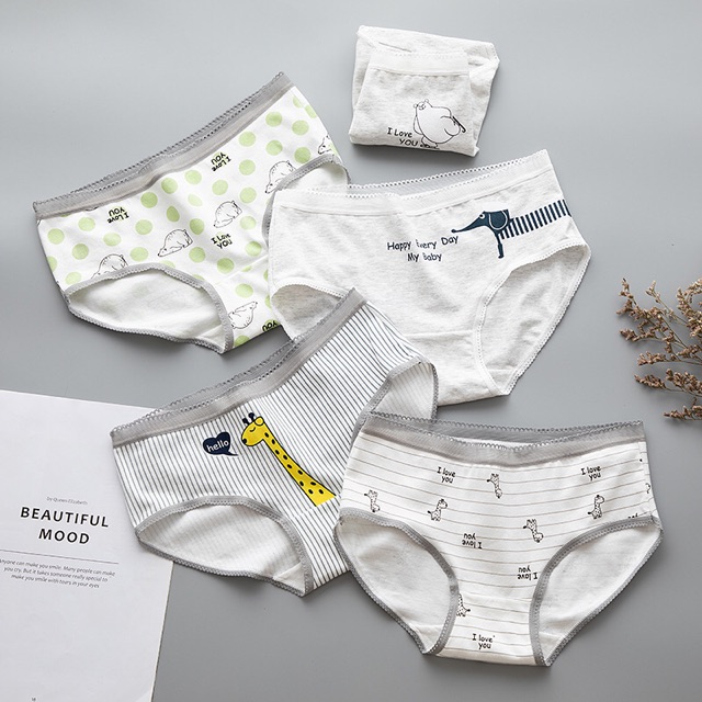 Quần Lót Nữ Cotton I Love Me Phiên Bản Hoạt Hình Hàn Quốc ( Q133 ) Hàng Loại Đẹp.