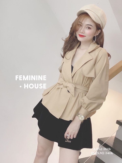 Áo khoác kaki be peplum sz sm
