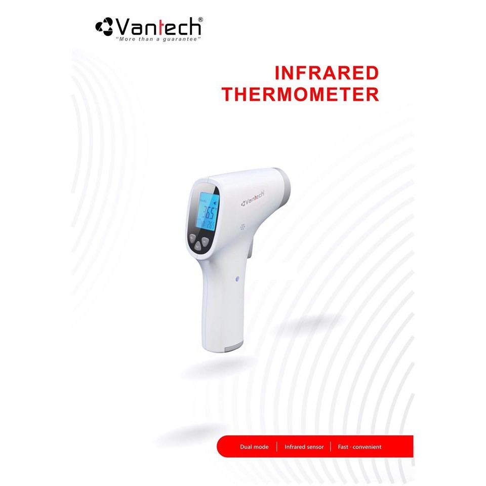 Nhiệt kế điện tử hồng ngoại thông minh cầm tay Vantech VRT200 - Hàng chính hãng