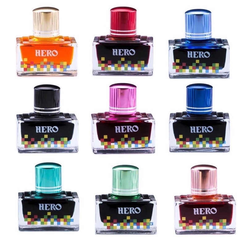 Mực Hero 40 ml Viết Bút Máy Hàng Chính Hãng Đủ Màu