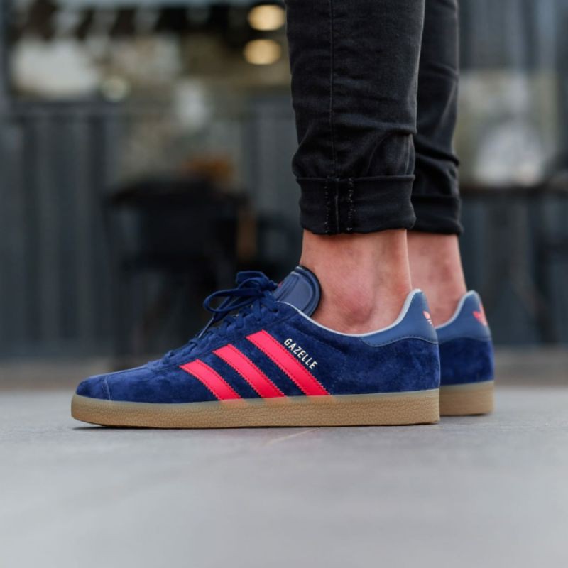 Giày Thể Thao Adidas Mi Gazelle Màu Xanh Navy Đỏ Thời Trang Năng Động