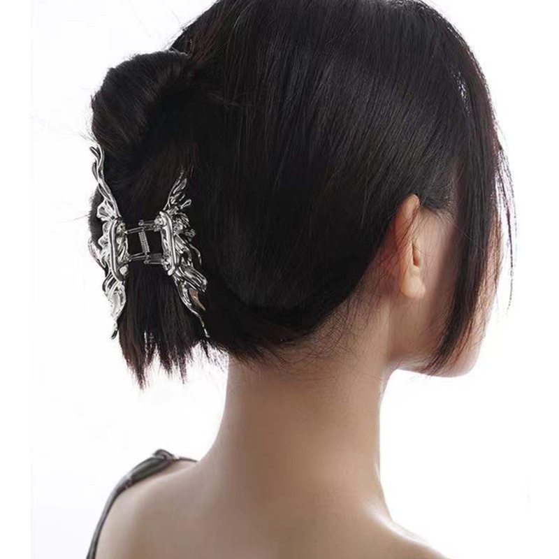 Kẹp Tóc Càng Cua Dày Dặn Không Trượt Hình Bướm Kiểu Cách