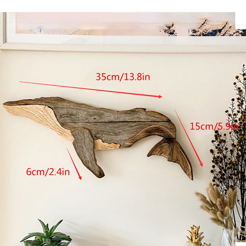 Cá Voi Bằng Gỗ Treo Tường Trang Trí Phòng Khách / Phòng Ngủ