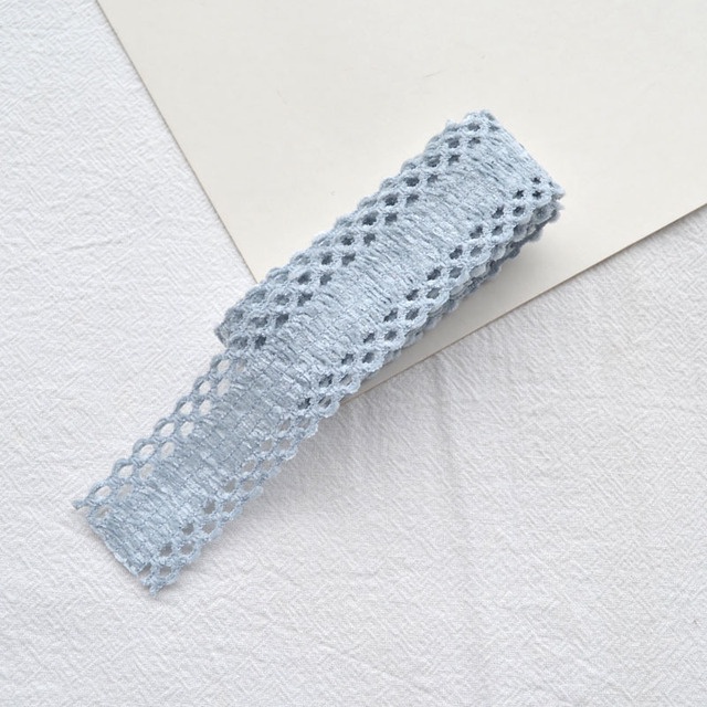 Dây Ruy Băng Vải Ren Polyester 25MM Dài 1 Yard Dùng Làm Kẹp Tóc Trang Sức DIY