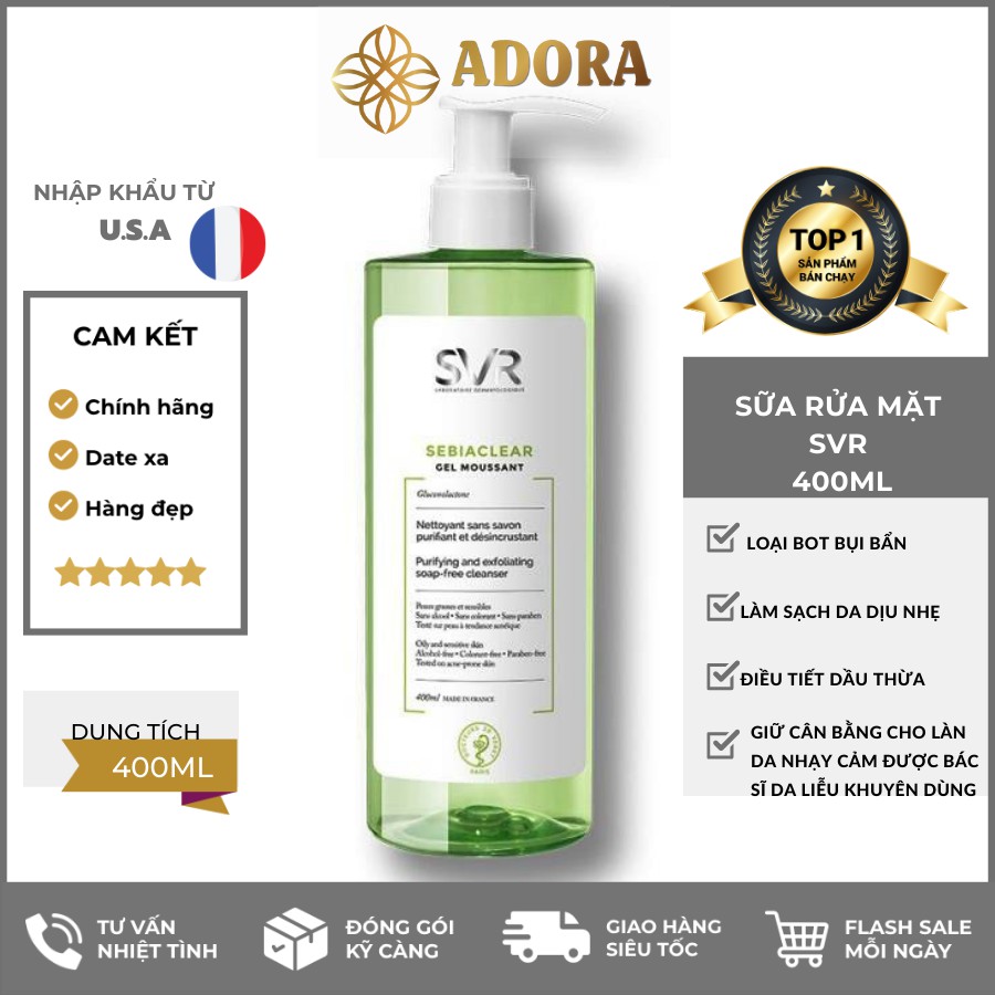 Sữa rửa mặt SVR Sebiaclear 400ml | BigBuy360 - bigbuy360.vn