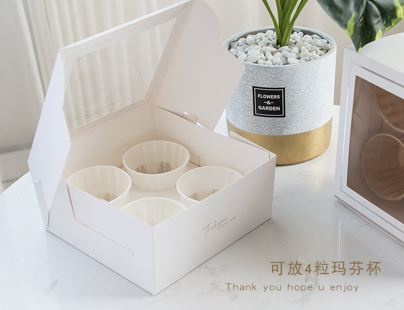 Set 4 Hộp Đựng Bánh Cupcake Xinh Xắn