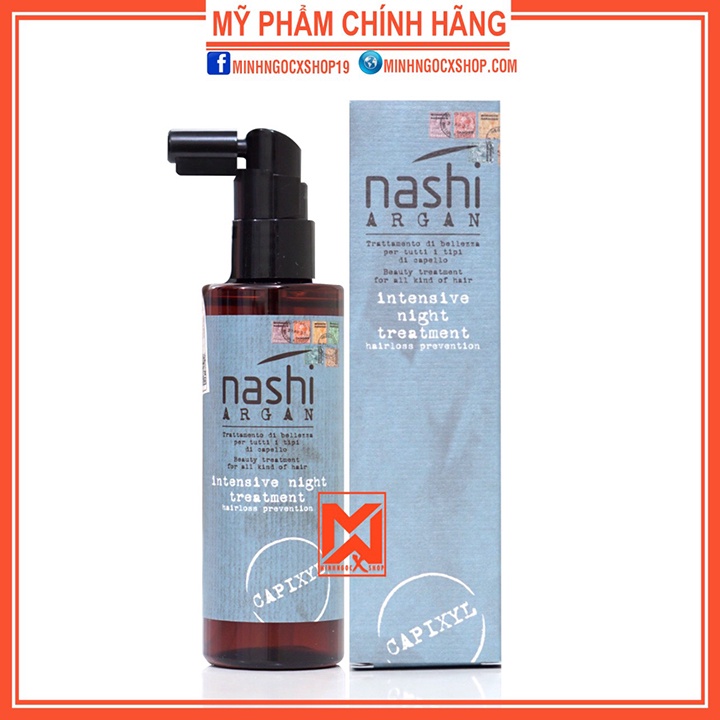 Xịt dưỡng chống rụng kích thích mọc tóc NASHI ARGAN INTENSIVE NIGHT TRETMENR 100ml chính hãng