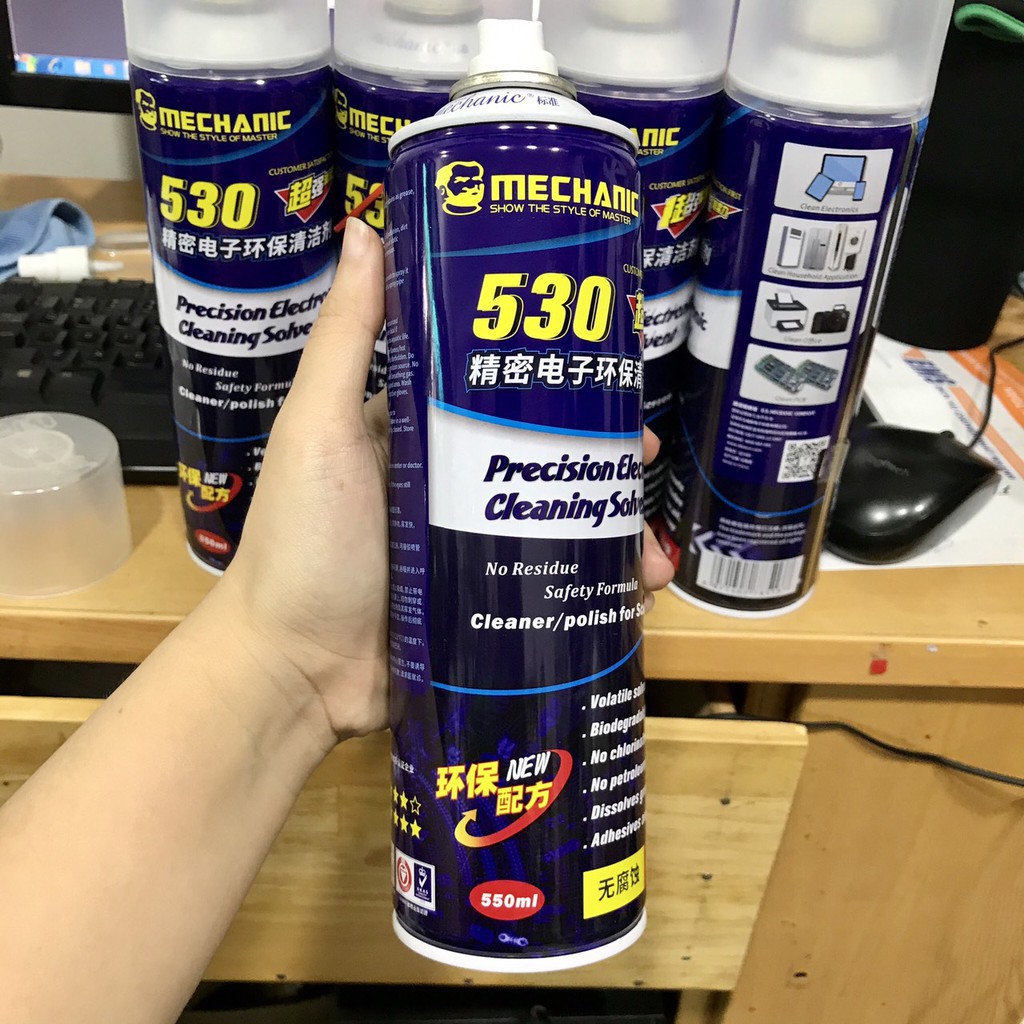 Nước tẩy keo 530 xanh Mechanic