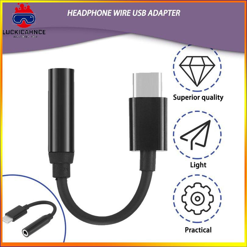 【6/6】Mini Type-C To 3.5mm Earphone Cable Adapter Usb 3.1 TypeC Male To 3.5 AUX