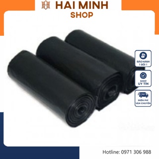 [1kg] 3 Cuộn Túi Đựng Rác Đen Tự Phân Hủy - Size Trung Vừa Mọi Thùng Rác
