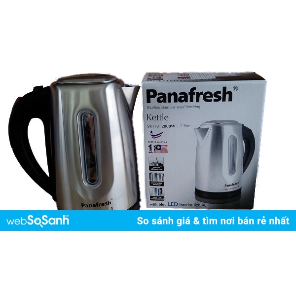 Bình đun siêu tốc inox panafresh 1.8 lít