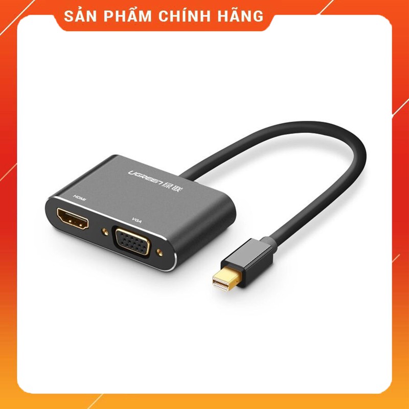 Cáp Chuyển Mini Displayport To HDMI & VGA Ugreen 20422 Màu Đen - Hàng Chính Hãng