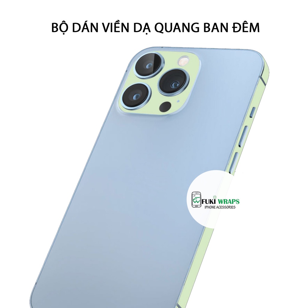 Combo 2 Bộ Dán Viền Dạ Quang Dành Cho IP 13promax , 13pro , 13mini , ip13 , 12promax , 12pro , 12mini  - FukiShop