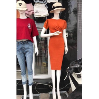 Boddy xoắn eo - boddy xẻ tà - đầm boddy thun ngân