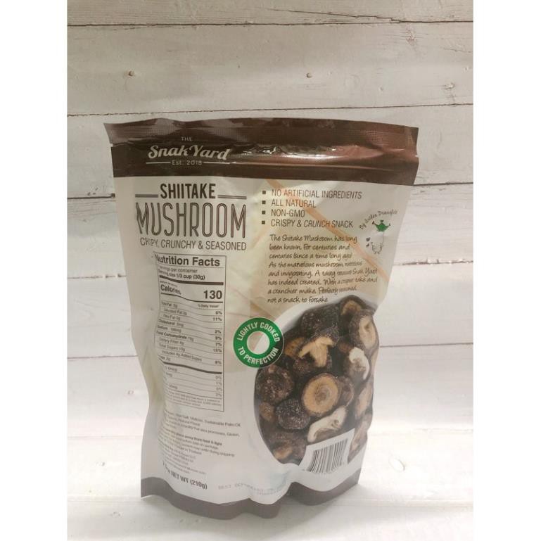 Snack nấm sấy giòn Shiitake Mushroom Crisps 210g Mỹ