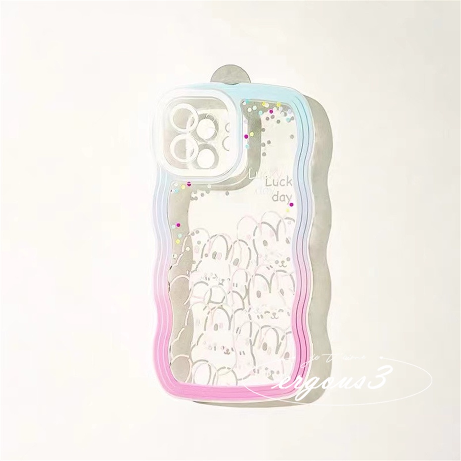 Ốp Điện Thoại Mềm Họa Tiết Thỏ Gợn Sóng Đơn Giản Cho iPhone 14 13 12 11 Pro Max SE2020 X XR Xs Max 7 8 Plus