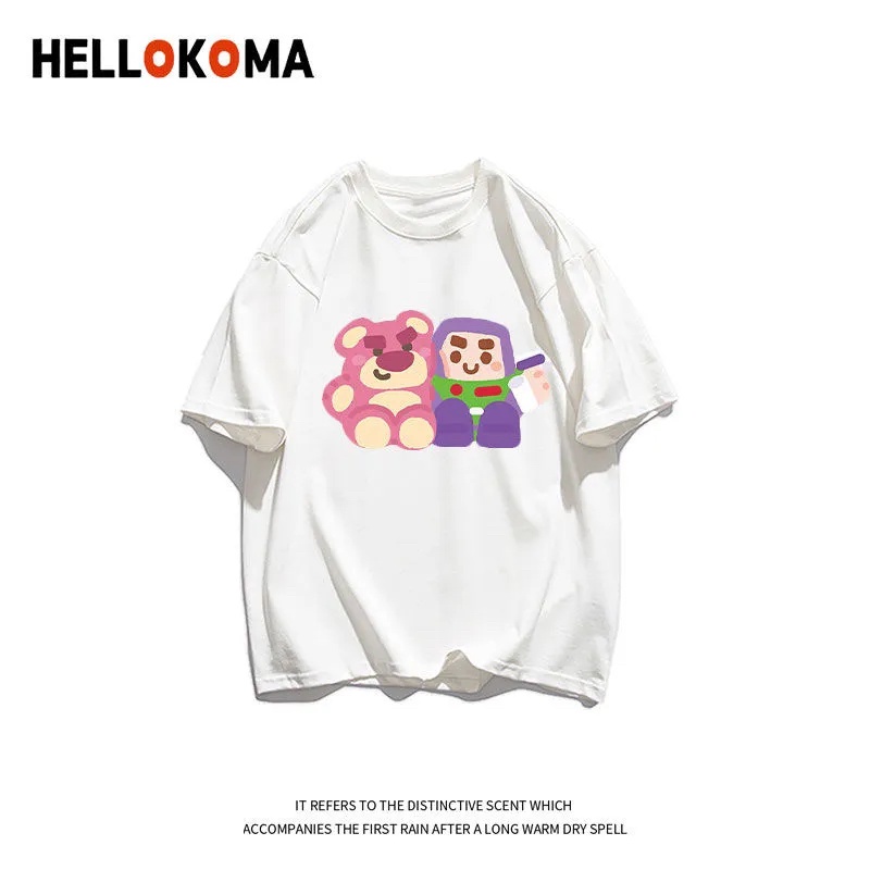 HIIXIIVI Áo Thun 100% cotton Tay Ngắn Cổ Tròn Thời Trang Mùa Hè Phong Cách Hàn Quốc Mới 2022