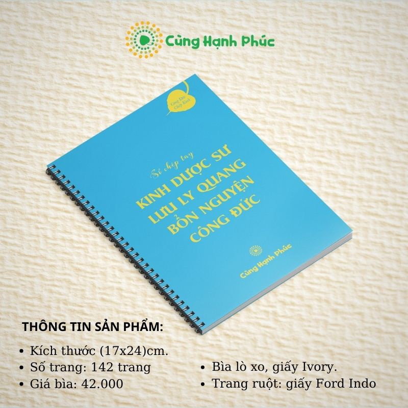 Tập vở chép Kinh Dược Sư bìa mềm