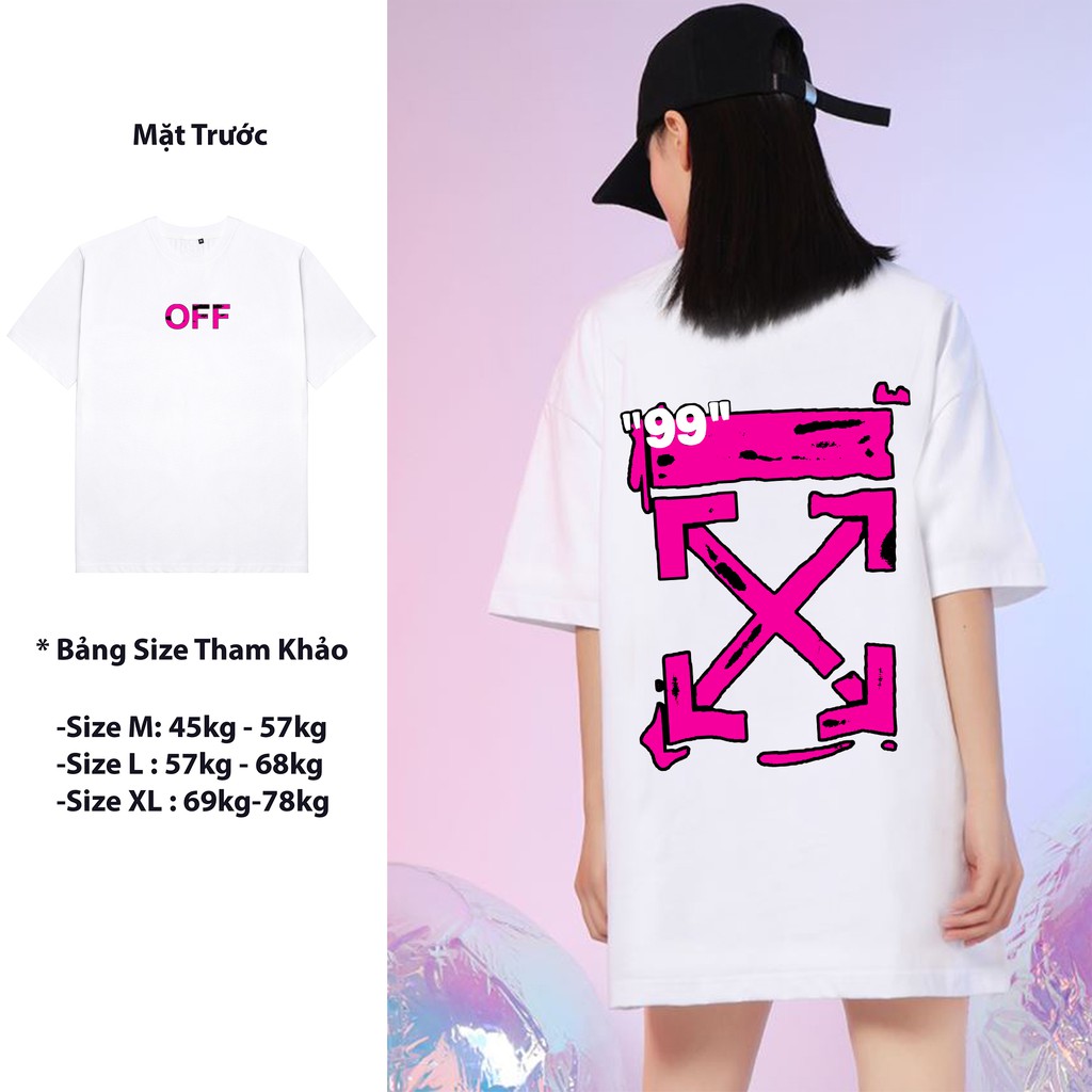 ÁO THUN, ÁO PHÔNG TAY LỠ UNISEX FORM RỘNG OVERSIZE OFF WHITE 99 FREESHIP M102