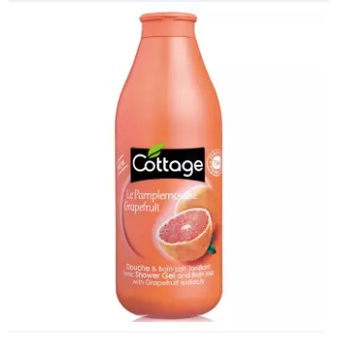 Sữa tắm dưỡng trắng da COTTAGE Pháp 750ml hương Vani/ trà xanh/hoa violette/caramel/đào/dâu/cam/lựu đỏ