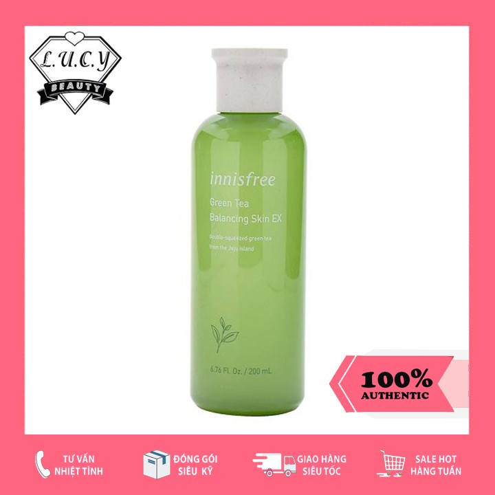 Hàng Hàn- Toner / Nước Hoa Hồng / Innisfree Trà Xanh Green Tea Balancing Skin EX 200ml