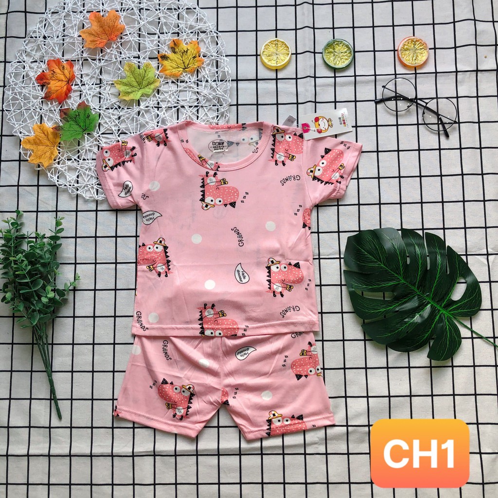 Bộ cộc tay bé gái thun lạnh Xuất Hàn cho bé 1.2.3.4.5-8 tuổi đồ bộ bé gái mùa hè BABYSTORE88 CH1-CH6