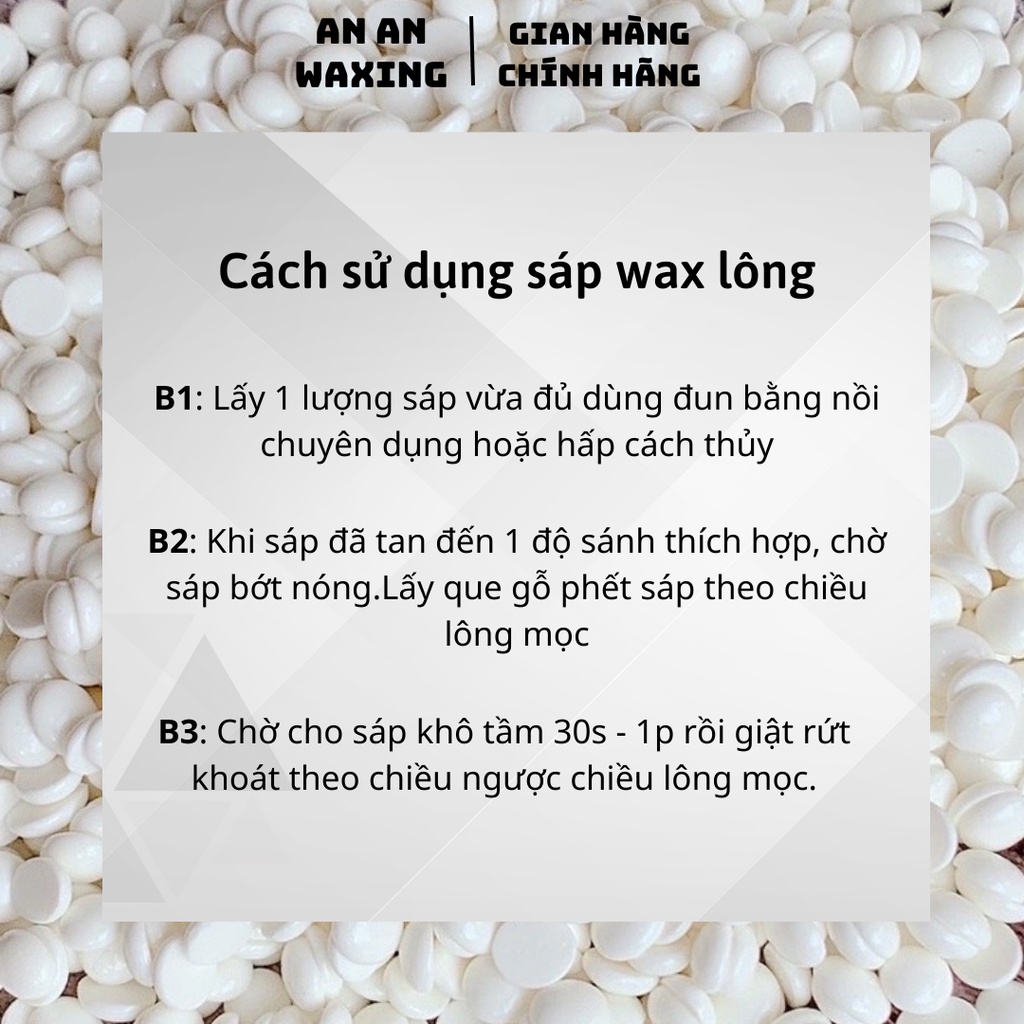 Sáp wax lông wax bean cao cấp SIÊU BÁM LÔNG, wax dẻo, thơm  đi sạch cả râu nam ngắn, cứng