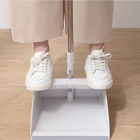 Bộ Chổi Nhựa Quét Nhà Cán Dài Thông Minh Kèm Hót Rác Và Gạt Nước Gấp Gọn Tiện Dụng