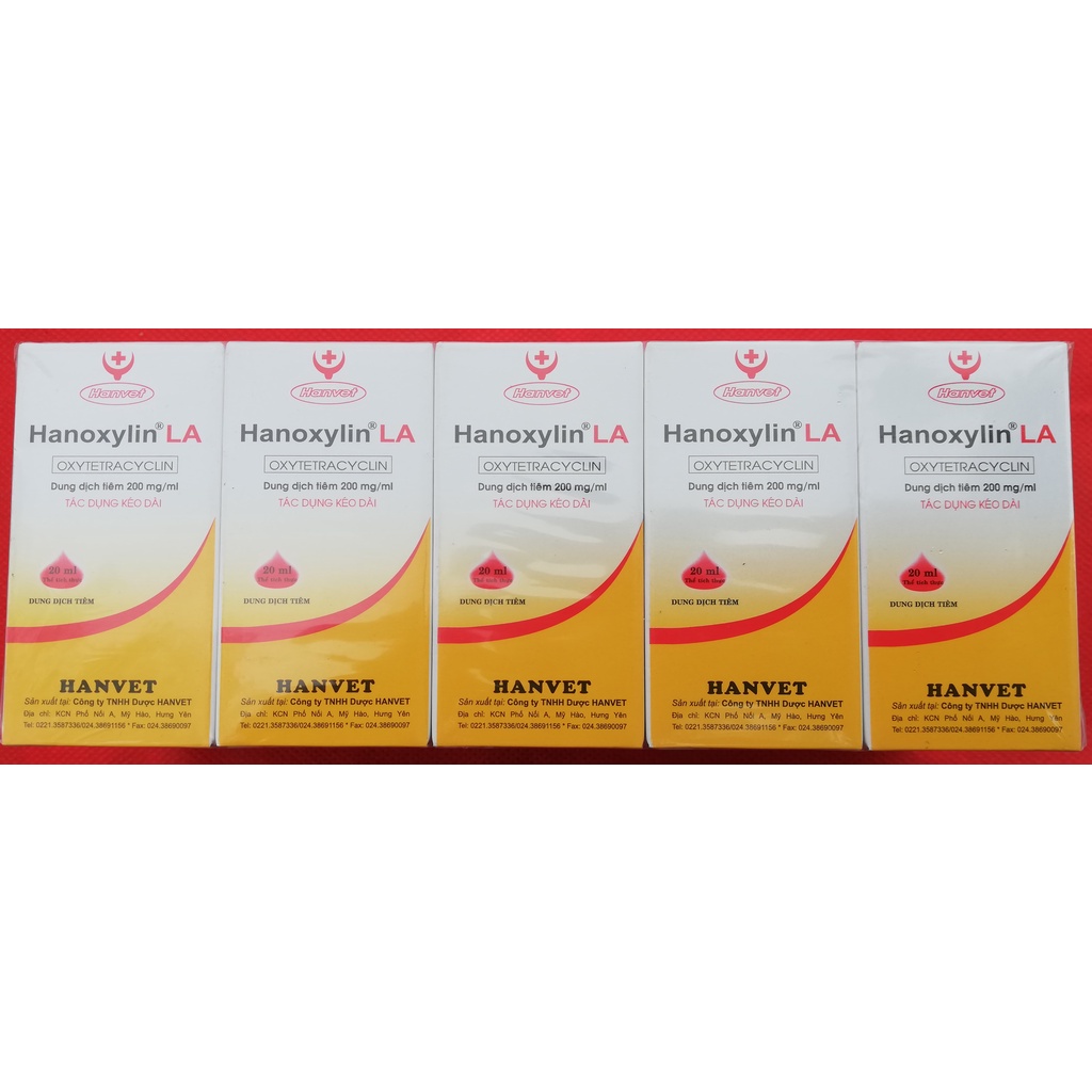 3 lọ Hanoxylin LA 20 ml Chuyên dùng cho gia súc, gia cầm, chó, mèo