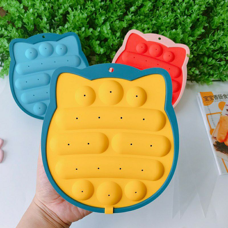 Khuôn xúc xích silicon hình Mèo