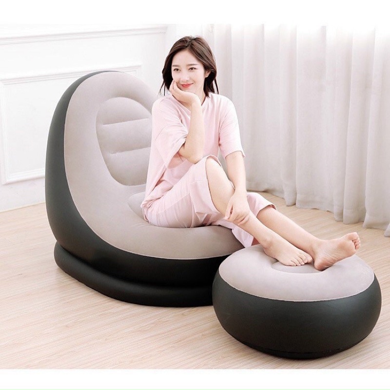 Ghế Hơi Tựa Lưng, Ghế Sofa Chịu Lực Tốt 100 Ký Tặng Kèm Đôn Gác Chân Giúp Thư Giản Và Giải Trí Hàng Nhập Khẩu Chính Hãng