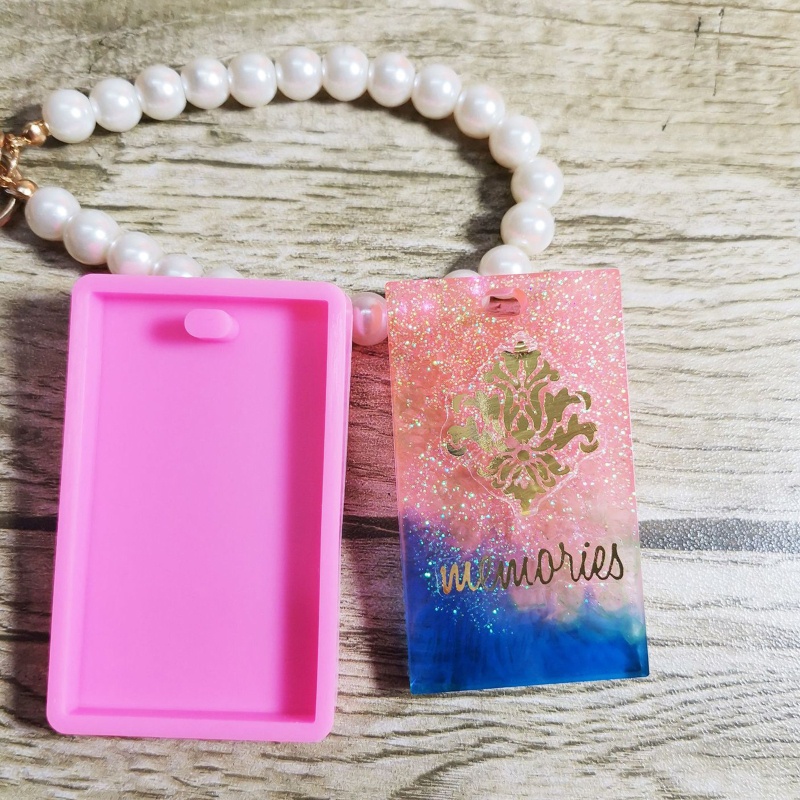 Khuôn Silicone Làm Móc Khóa / Vòng cổ Hình Chữ Nhật