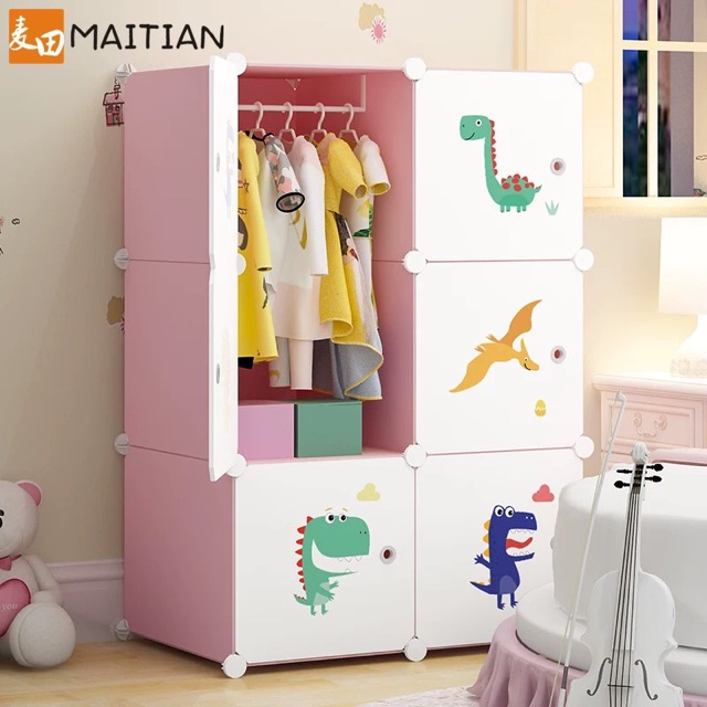 [TỦ NHỰA CHO BÉ Size 37x37cm] TỦ NHỰA LẮP GHÉP ĐA NĂNG 6 Ô CHO BÉ. Tặng kèm 1 treo quần áo. Sản phẩm bán chạy nhất