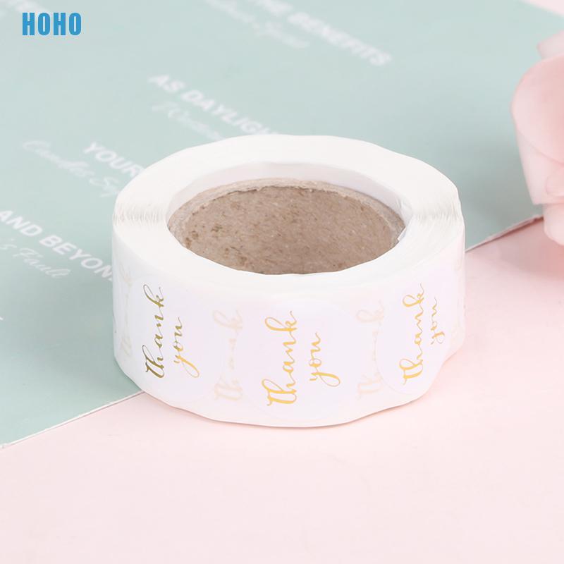 Cuộn 500 Miếng Dán Tròn Chữ Thank You Độc Đáo Trang Trí Sổ Tay