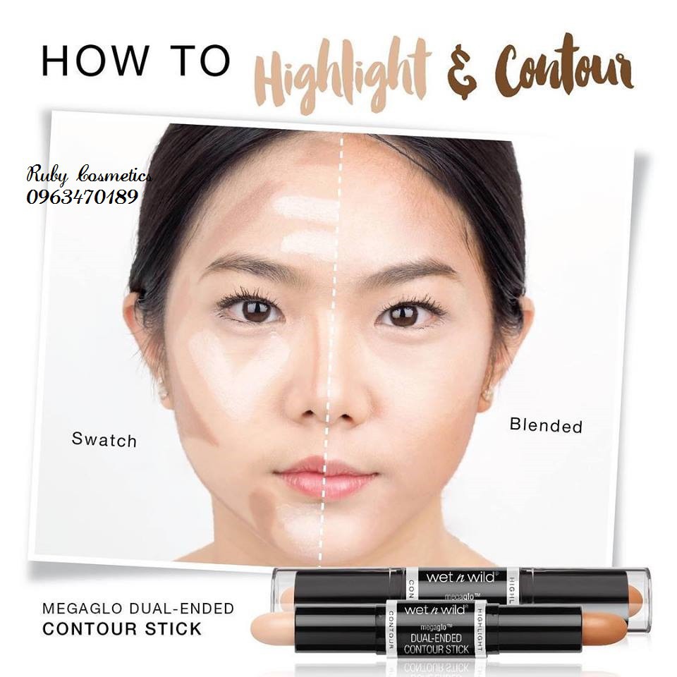 BÚT TẠO KHỐI & HIGHLIGHT 2 ĐẦU WET N WILD MEGALO DUAL ENDED CONTOUR STICK CHÍNH HÃNG - 7357