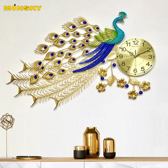 Đồng hồ treo tường MONSKY GCLOCK loại 66x86 (cm) cao cấp làm từ kim loại sơn tĩnh điện chạy máy kim trôi chuẩn (1913)